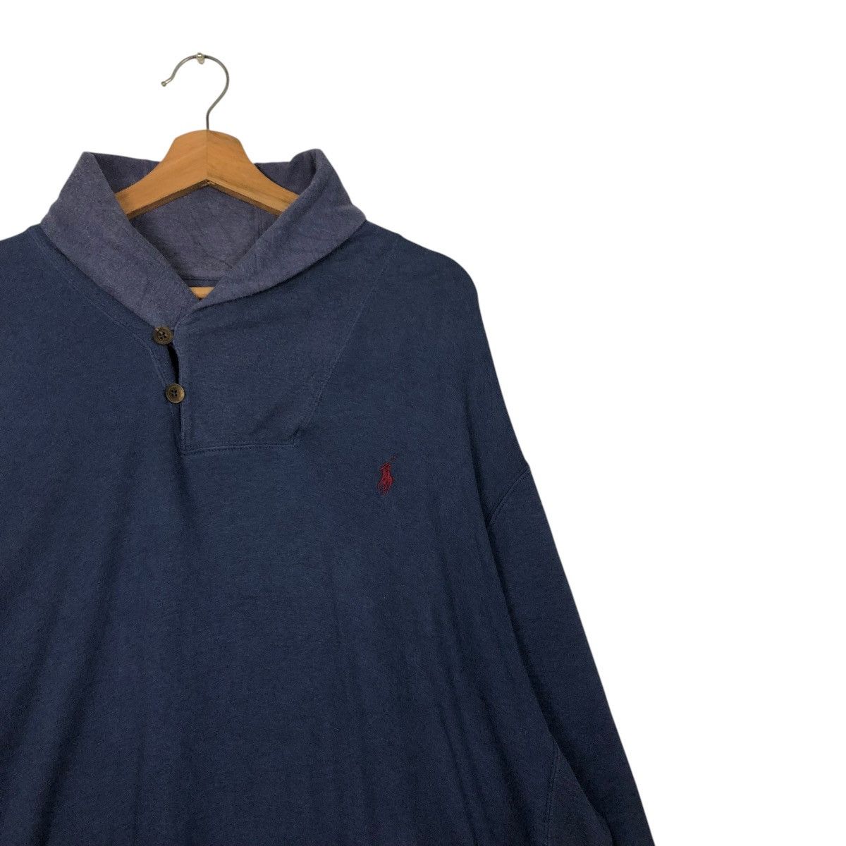 Polo Ralph Lauren 🔥VINTAGE POLO RALPH LAUREN SWEATSHIRT TURTLE NECK BUTTON Size US XL / EU 56 / 4 - 7 Thumbnail