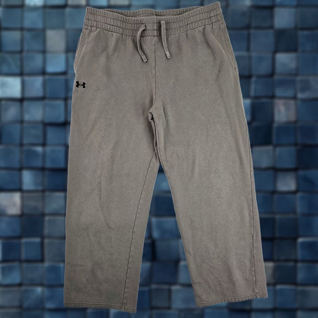 Under Armour Under Armour Hustle Fleece Pants Men XL Olive Gray Straight Leg Pockets Elastic Waist Drawstring Size US 36 / EU 52 - 1 Thumbnail
