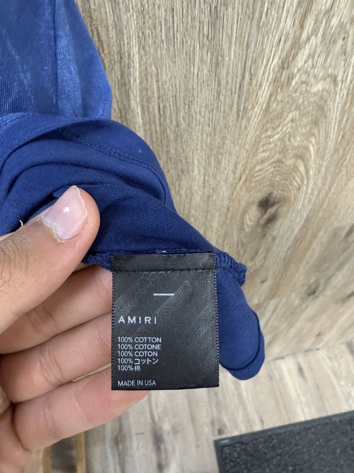 Amiri Amiri Blue Collegiate Short Sleeve Size US S / EU 44-46 / 1 - 10 Thumbnail