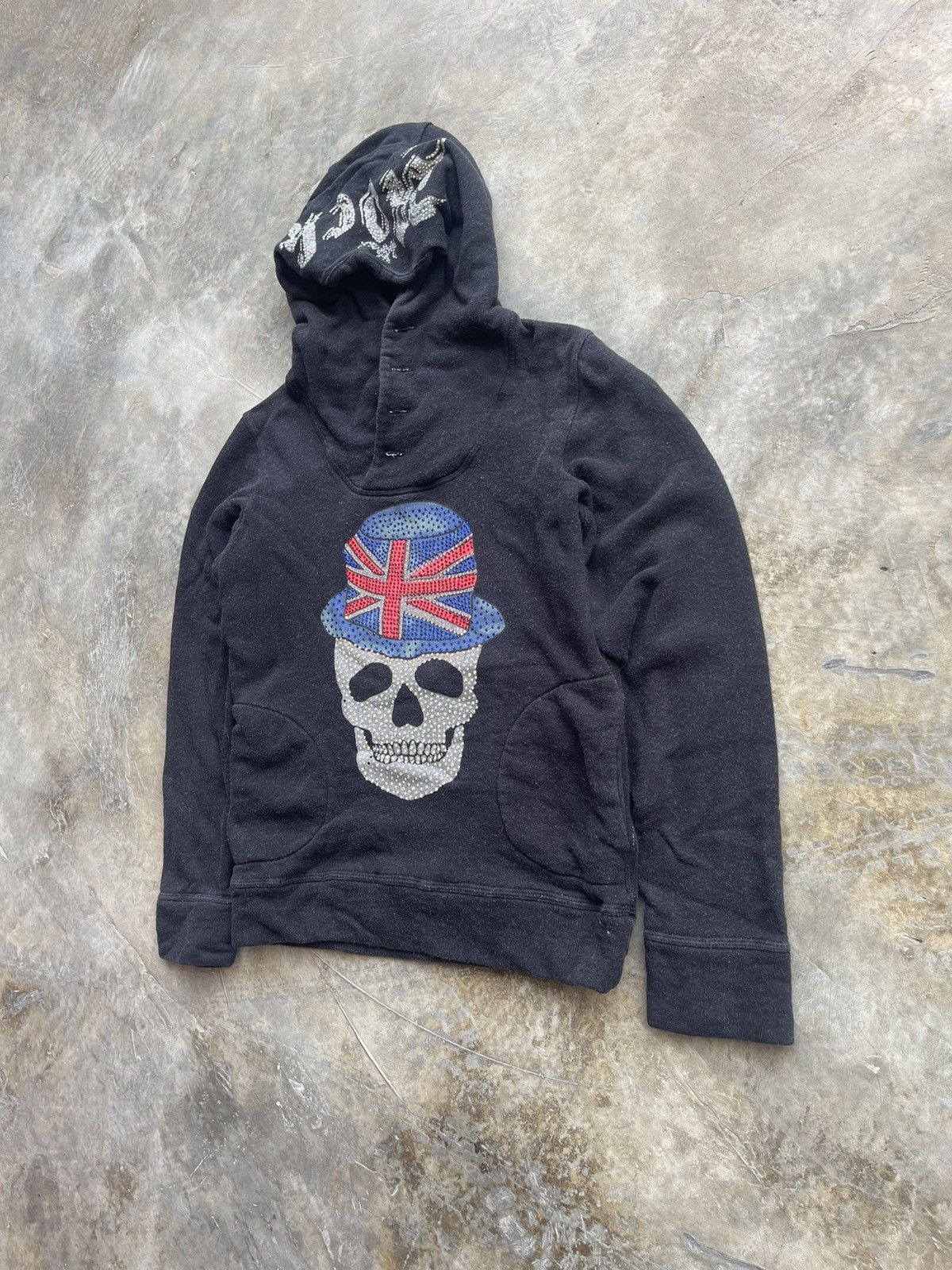 Japanese Brand Vintage Only Lalacub Japan Skull Big Logo Hoodie Size US XS / EU 42 / 0 - 4 Thumbnail