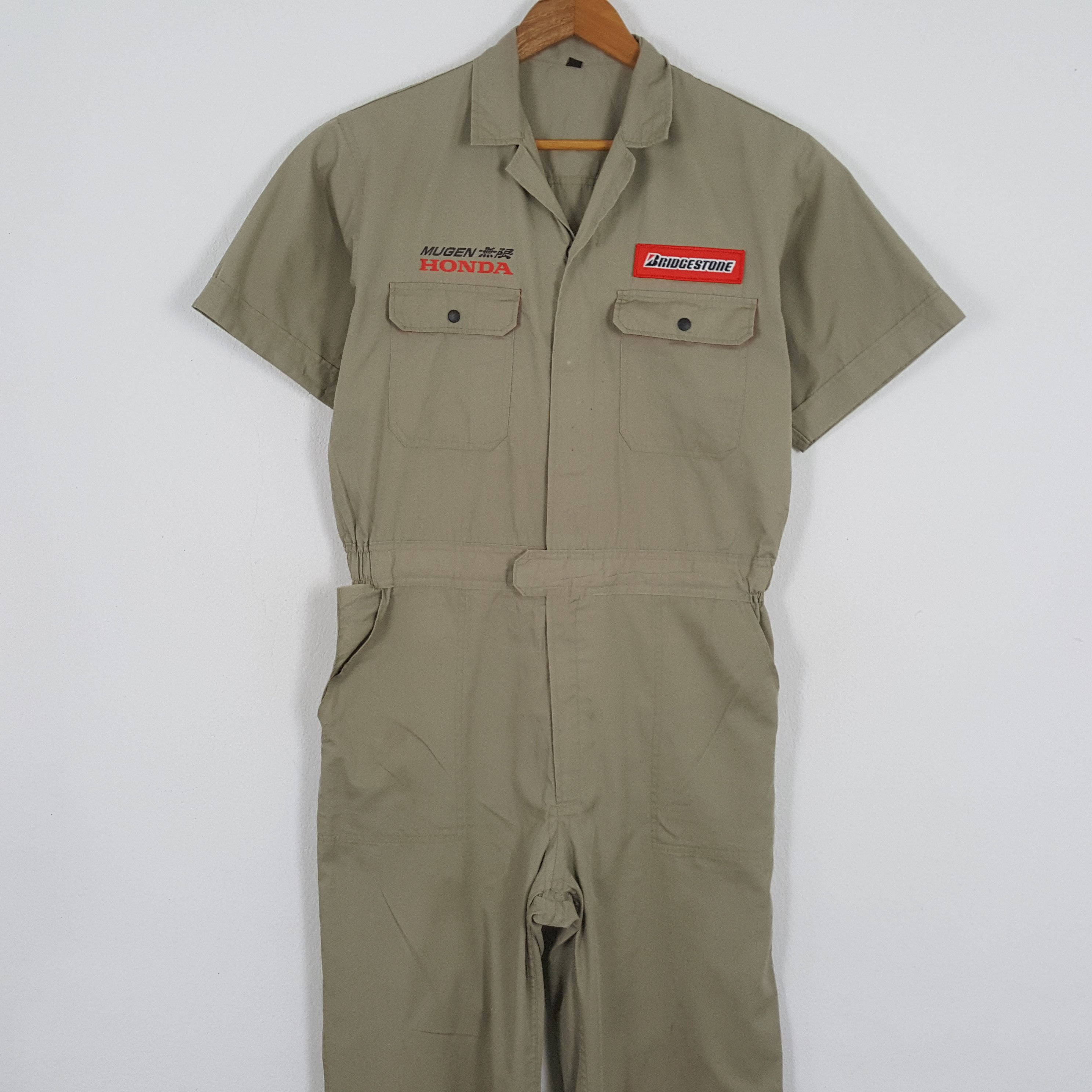 Honda × Japanese Brand × Vintage Vintage BRIDGESTONE MUGEN HONDA Japan Racing Coverall Jacket Size US L / EU 52-54 / 3 - 5 Thumbnail
