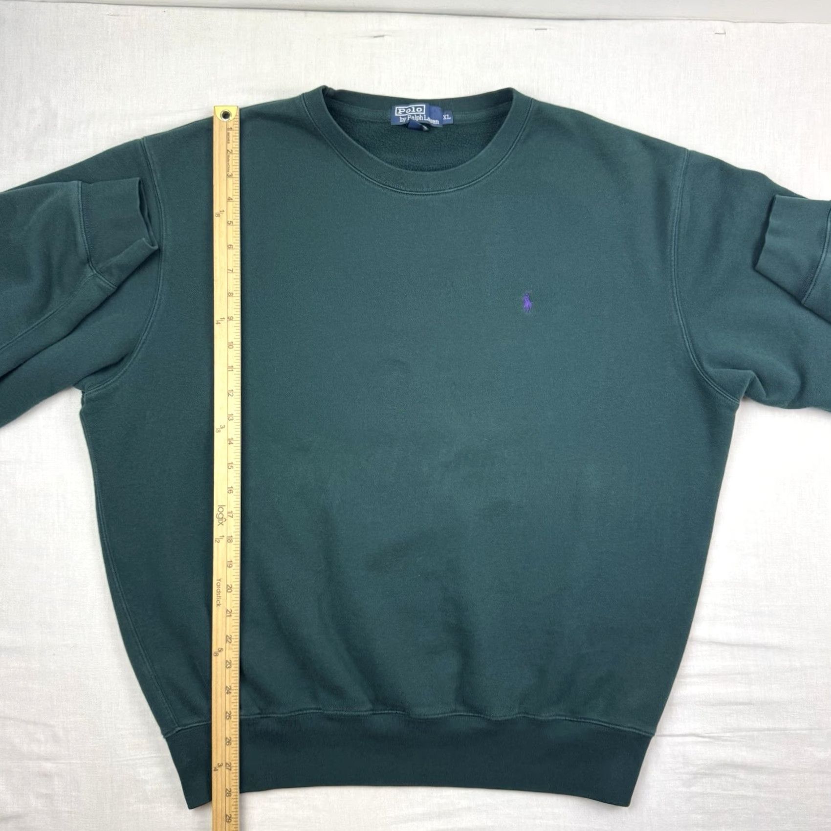 Polo Ralph Lauren VINTAGE Polo Ralph Lauren Sweatshirt Adult XL Crewneck Pullover Green Designer 90s Mens Size US XL / EU 56 / 4 - 4 Thumbnail