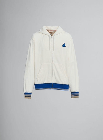 Marni o1srvl11e0724 Sweatshirt in White/Blue Size US M / EU 48-50 / 2 - 1 Thumbnail