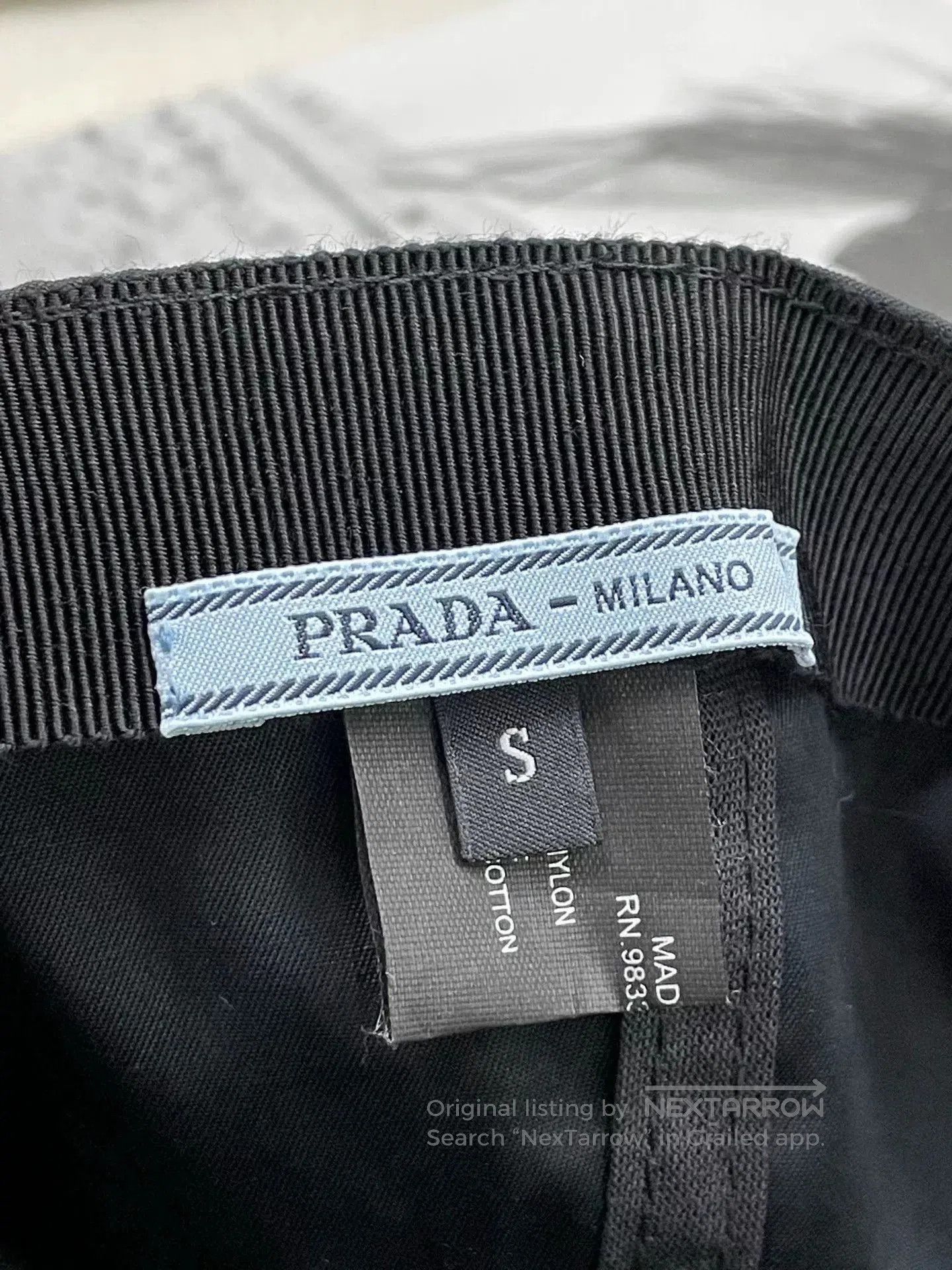 Prada Prada Black Large Logo Baseball Cap. Size ONE SIZE - 4 Thumbnail
