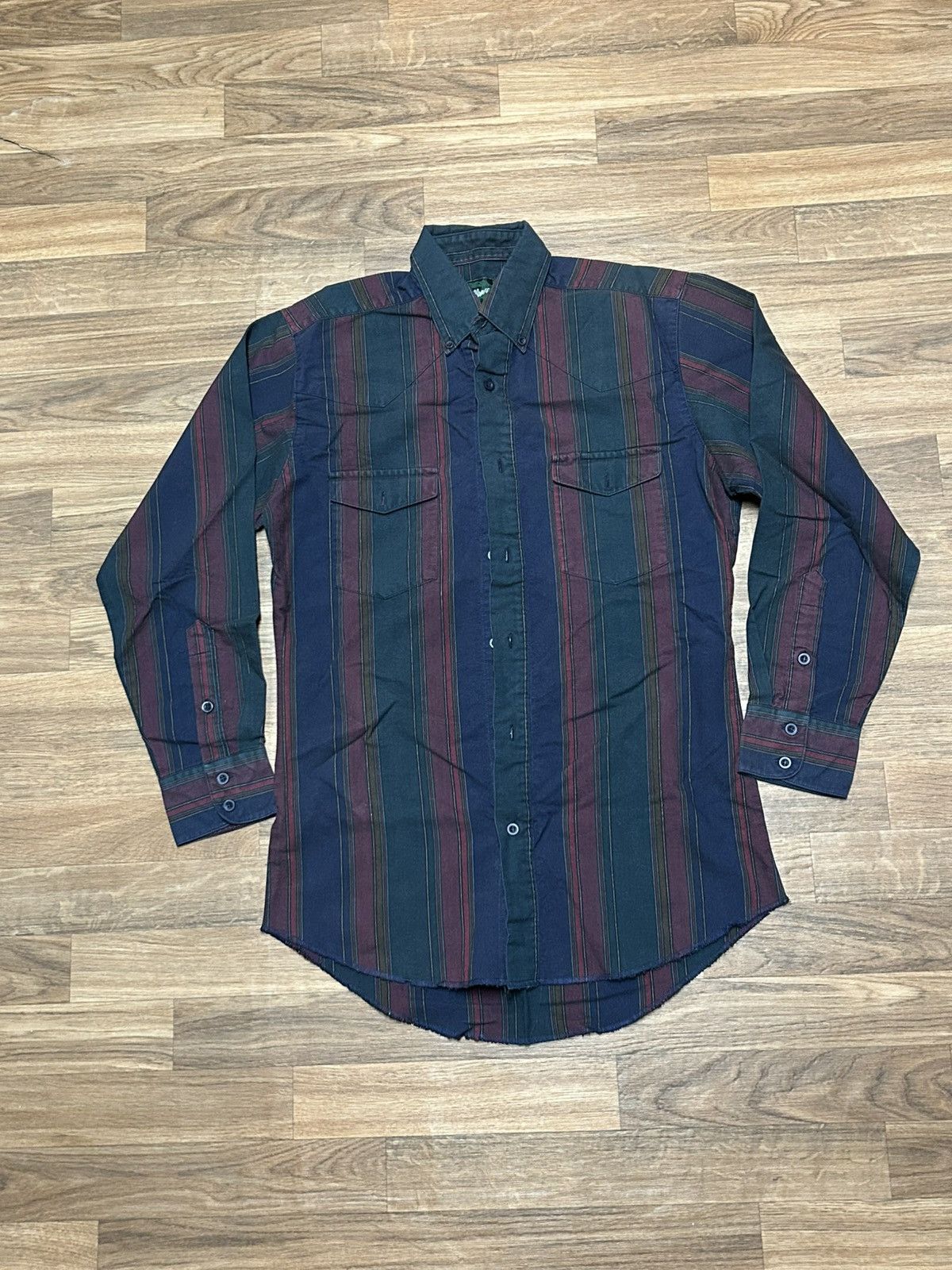 Wrangler Wrangler Gold Label vintage striped button up collared shirt Size US S / EU 44-46 / 1 - 1 Thumbnail