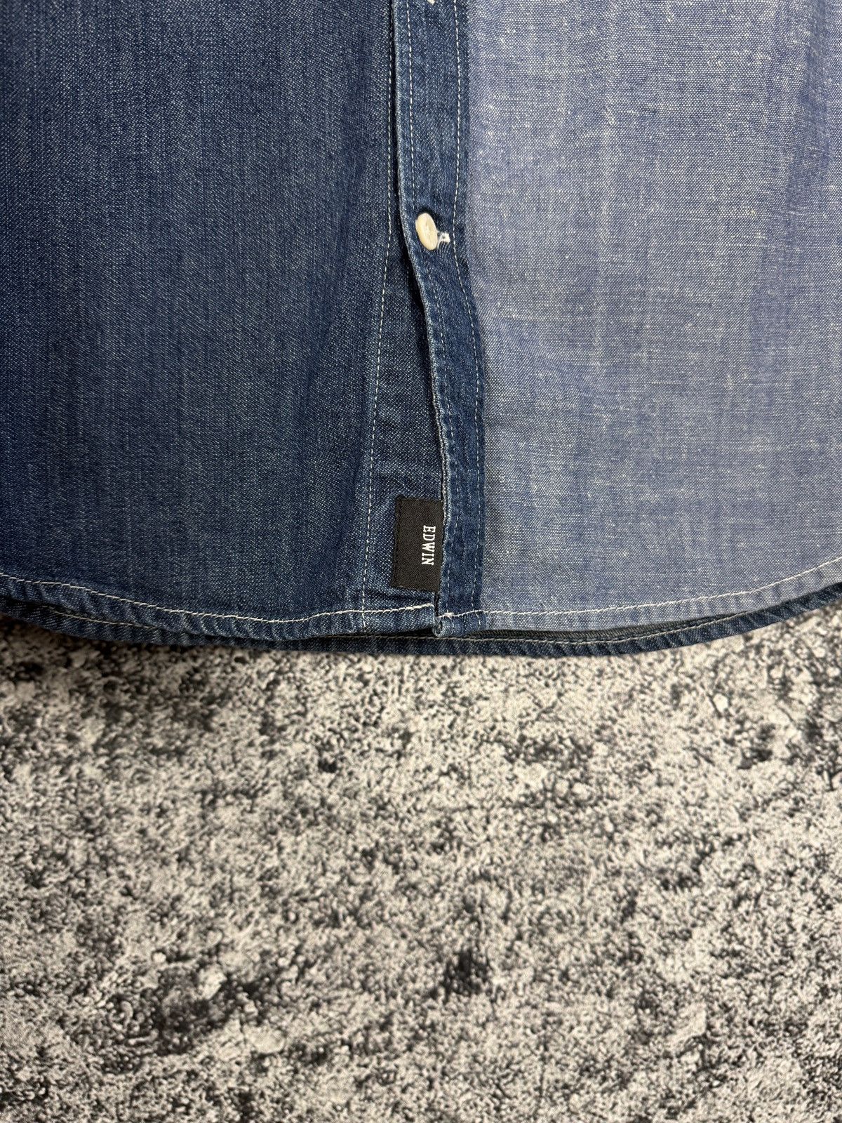 Edwin Edwin Patchwork Long Sleeve Denim Better Shirt Indigo Size S Size US S / EU 44-46 / 1 - 7 Thumbnail