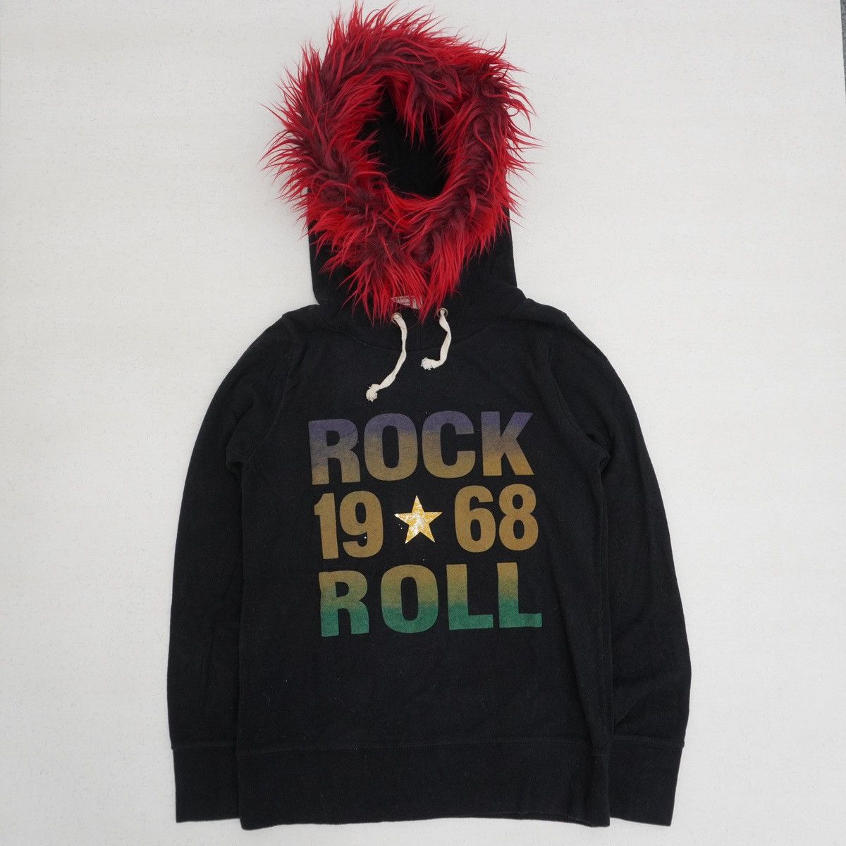 If Six Was Nine Vintage Rock Roll 1968 Red Fur Hoodie Ifsixwasnine LGB Style Size US M / EU 48-50 / 2 - 1 Thumbnail