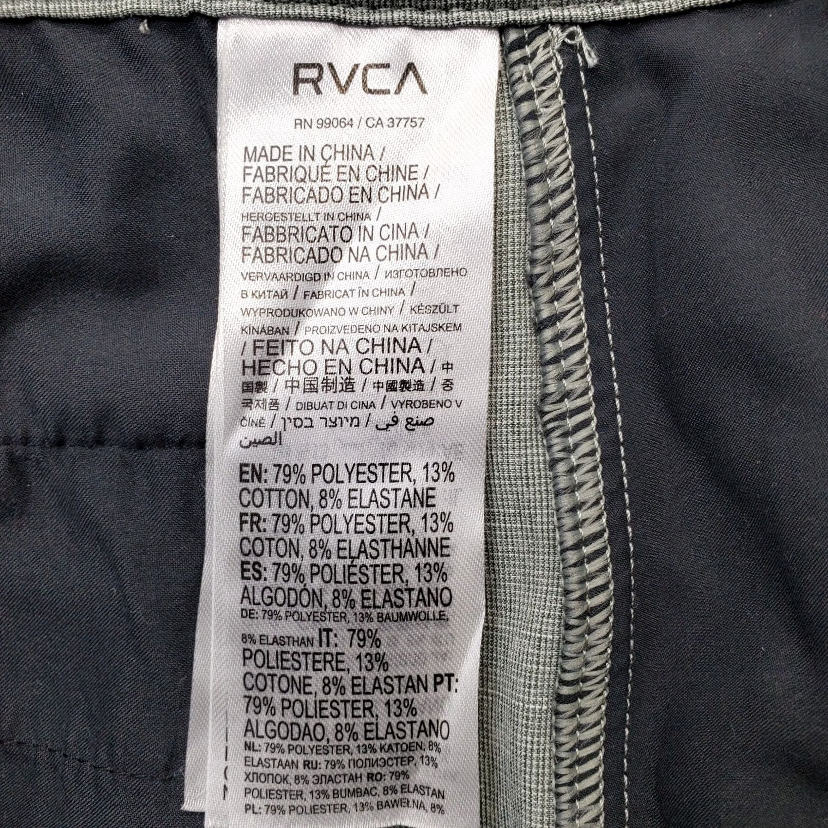 RVCA RVCA Mens 33 Green Dual Purpose Trunk Shorts Classic Fit Slash Pocket Velcro Tab Shirt? Size US 33 - 7 Thumbnail