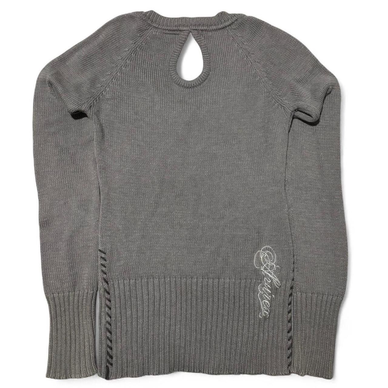 Avirex Vintage Y2K Avirex Grey Ribbed V Neck Sweater Women's Small Size S / US 4 / IT 40 - 5 Thumbnail