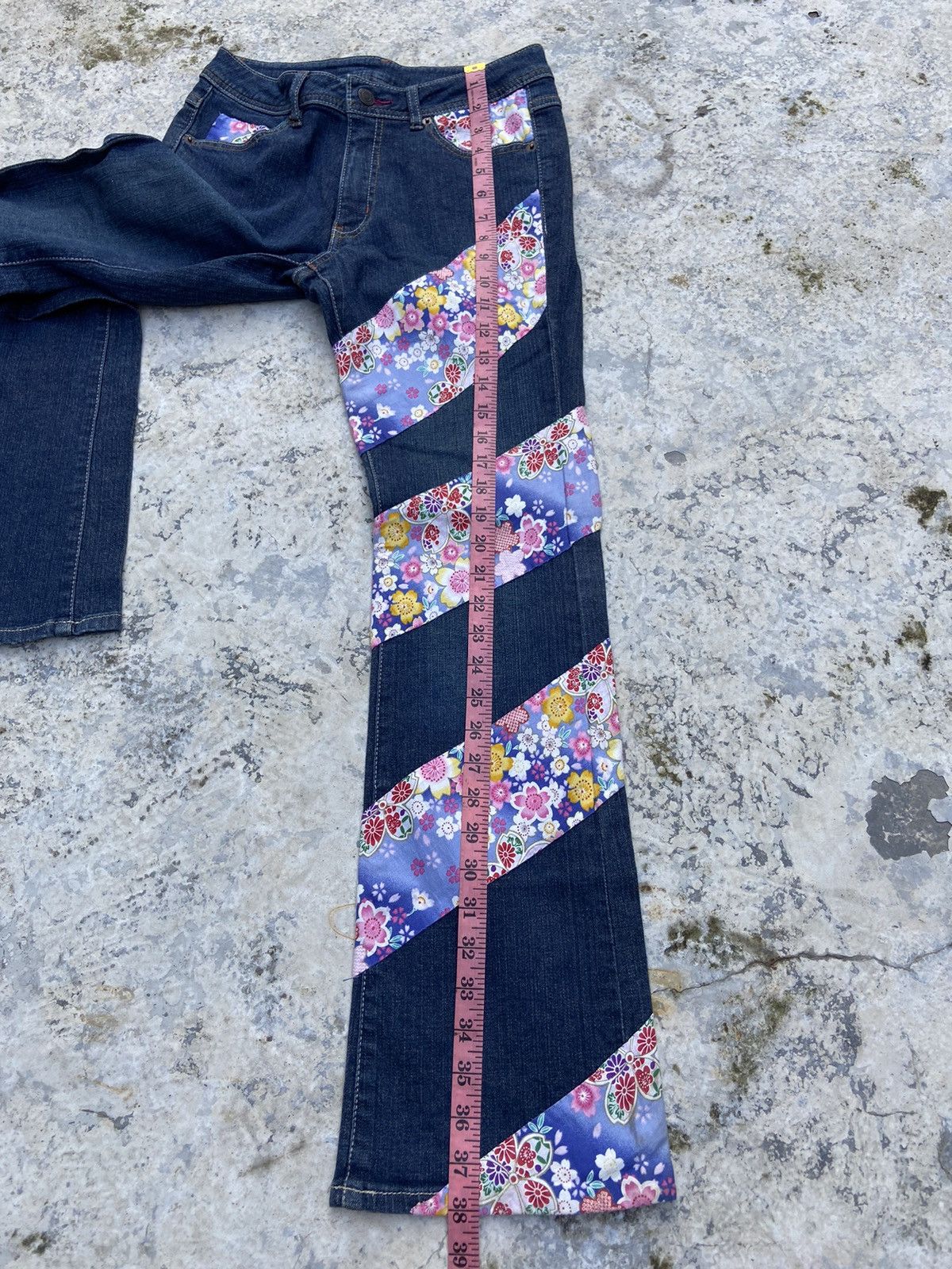 Beauty Beast × Hysteric Glamour × Japanese Brand Vtg denim flare stripe floral cross Size 27" / US 4 / IT 40 - 15 Thumbnail