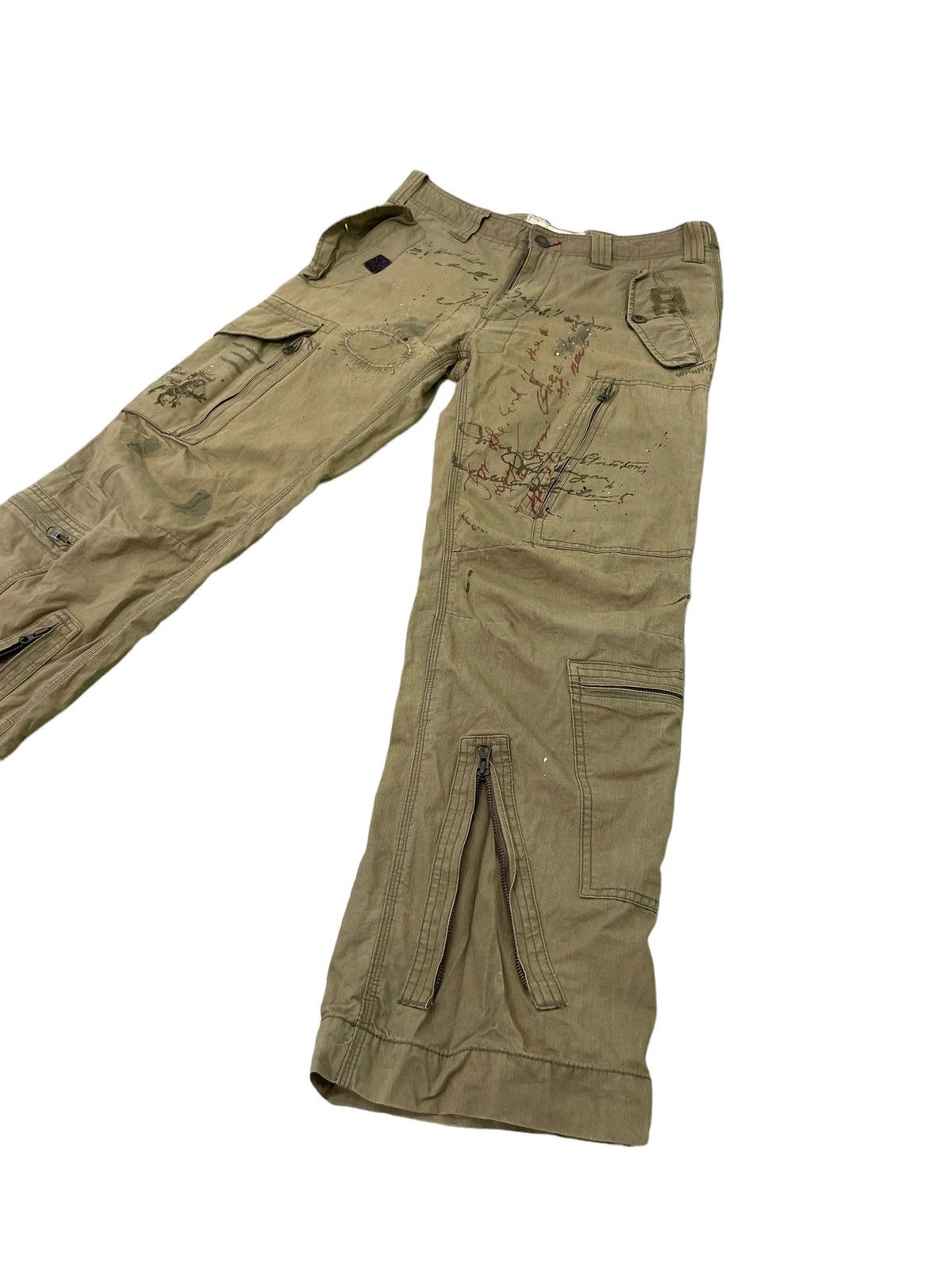 Japanese Brand Loose Cargo 291295 Homme Multi Pockets Boro 6🟦7 Size US 34 / EU 50 - 3 Thumbnail