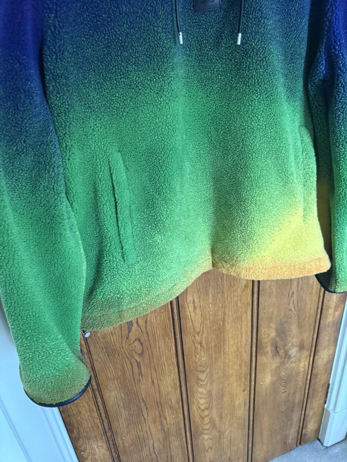 Loewe $2.5k 🤑 Loewe gradient Rainbow fleece leather detail jacket Size US L / EU 52-54 / 3 - 13 Thumbnail