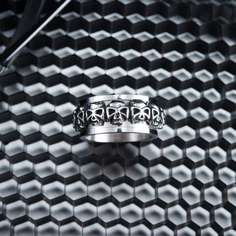 Jewelry Rotatable Skull Vintage Ring Size ONE SIZE - 4 Thumbnail