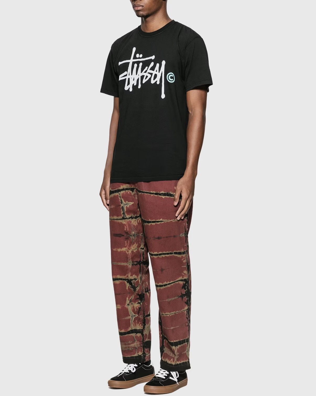 stussy floral dye work pants size28