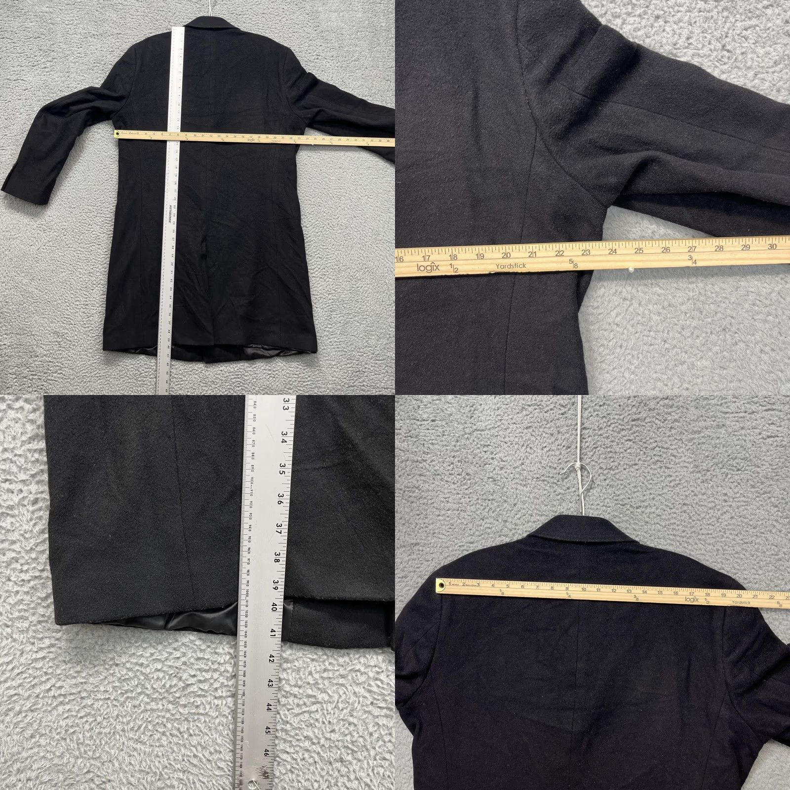 Ralph Lauren Lauren Ralph Lauren Coat Mens 44L Black Wool Cashmere Blend Overcoat Lined Size US S / EU 44-46 / 1 - 8 Thumbnail