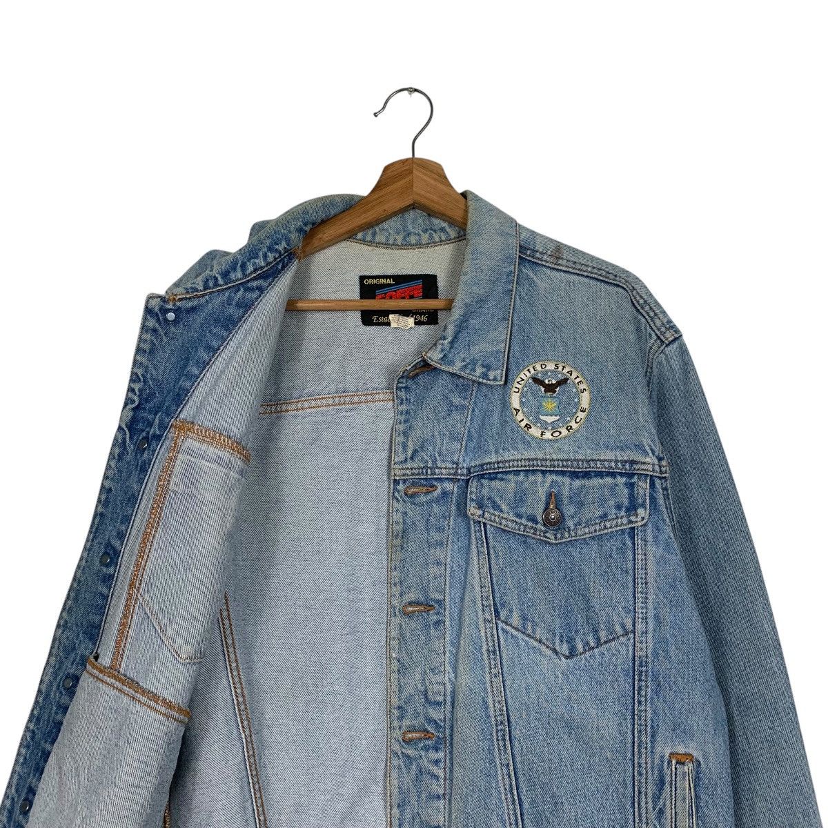 Soffe Vintage United States Air Force Denim Jacket Size US M / EU 48-50 / 2 - 10 Thumbnail
