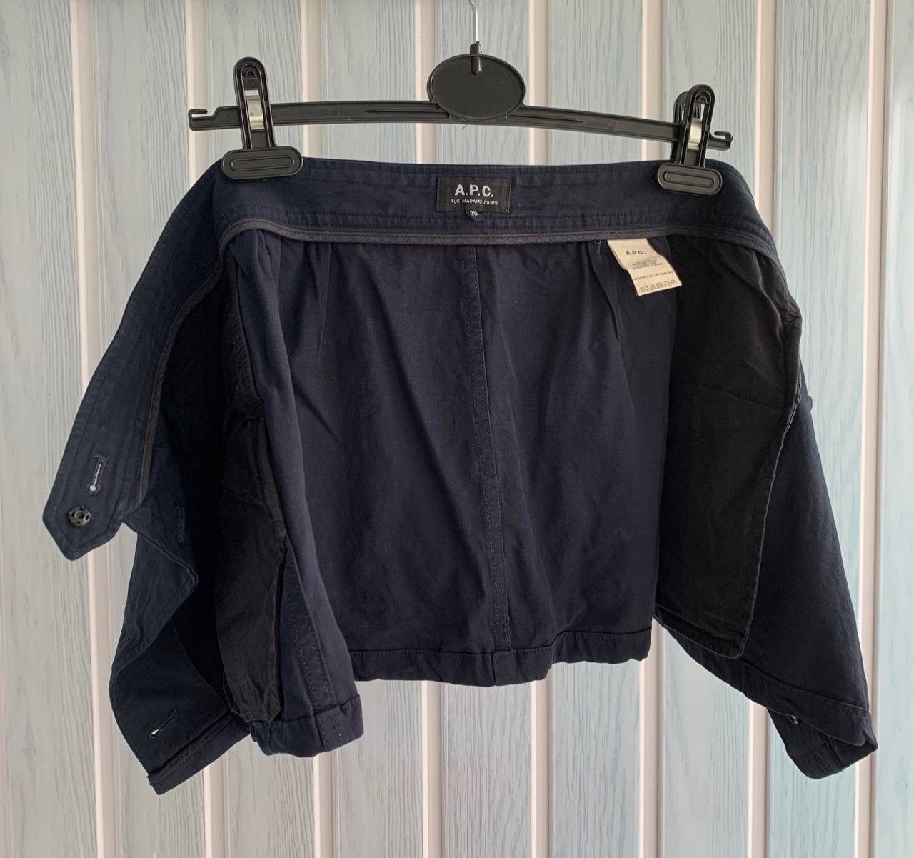 A.P.C. × Designer × Japanese Brand A.P.C. Rue Madame Paris Blue Viscose & Rami A-Line Skirt Size 26" / US 2 / IT 38 - 4 Thumbnail