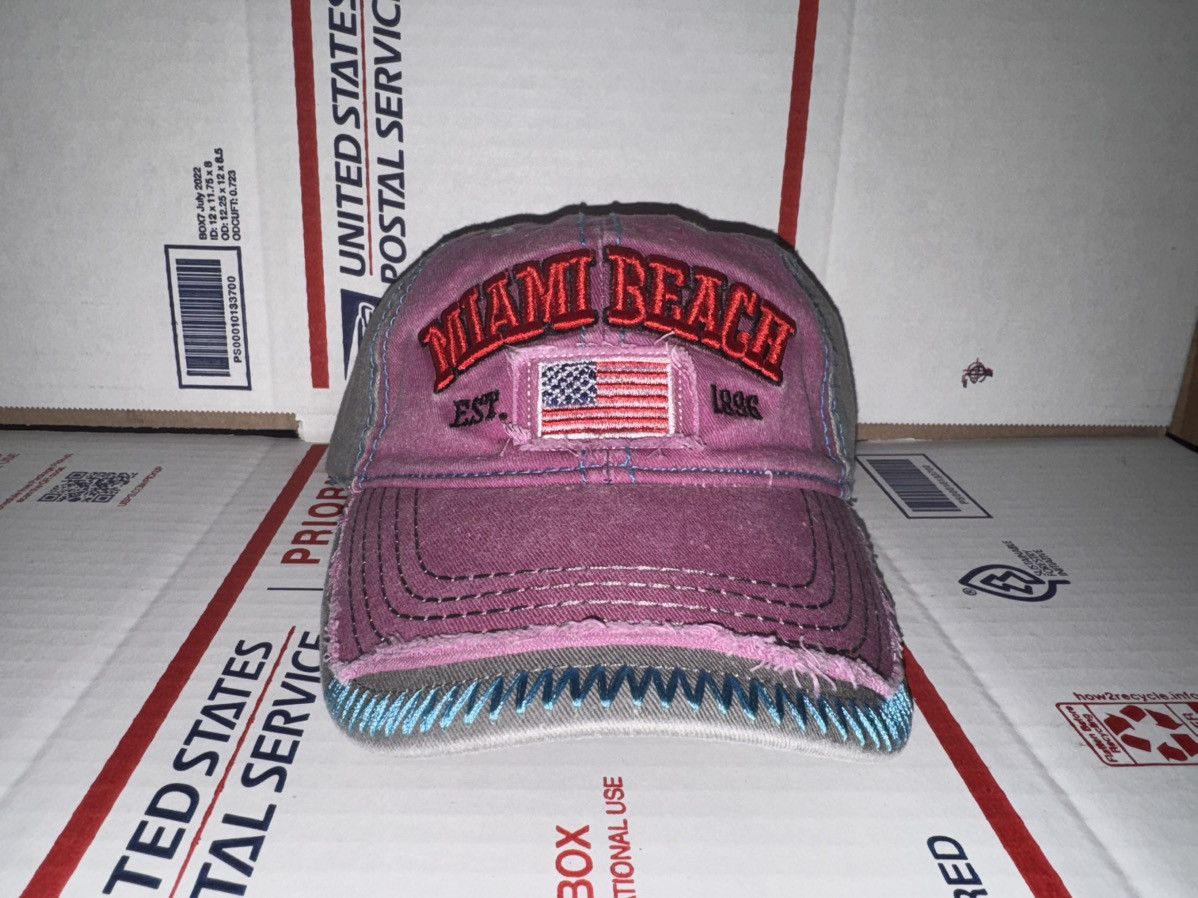Lucky Brand Lucky seven 7 USA baseball cap dad hat Miami beach est. 1896 Size ONE SIZE - 1 Thumbnail
