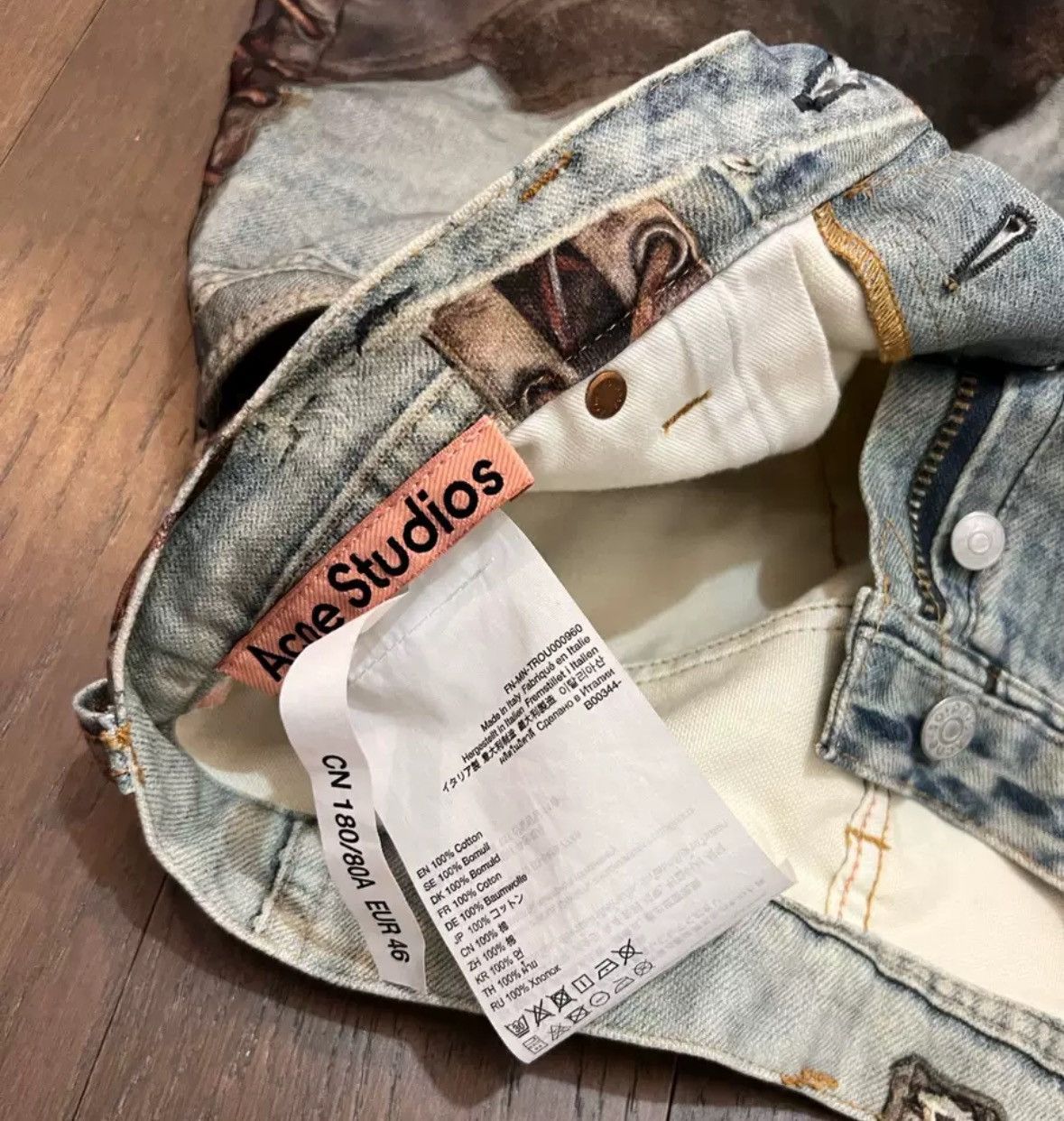 Acne Studios Acne studios 3D printed patch stitching jeans Size US 44 / EU 60 - 4 Thumbnail