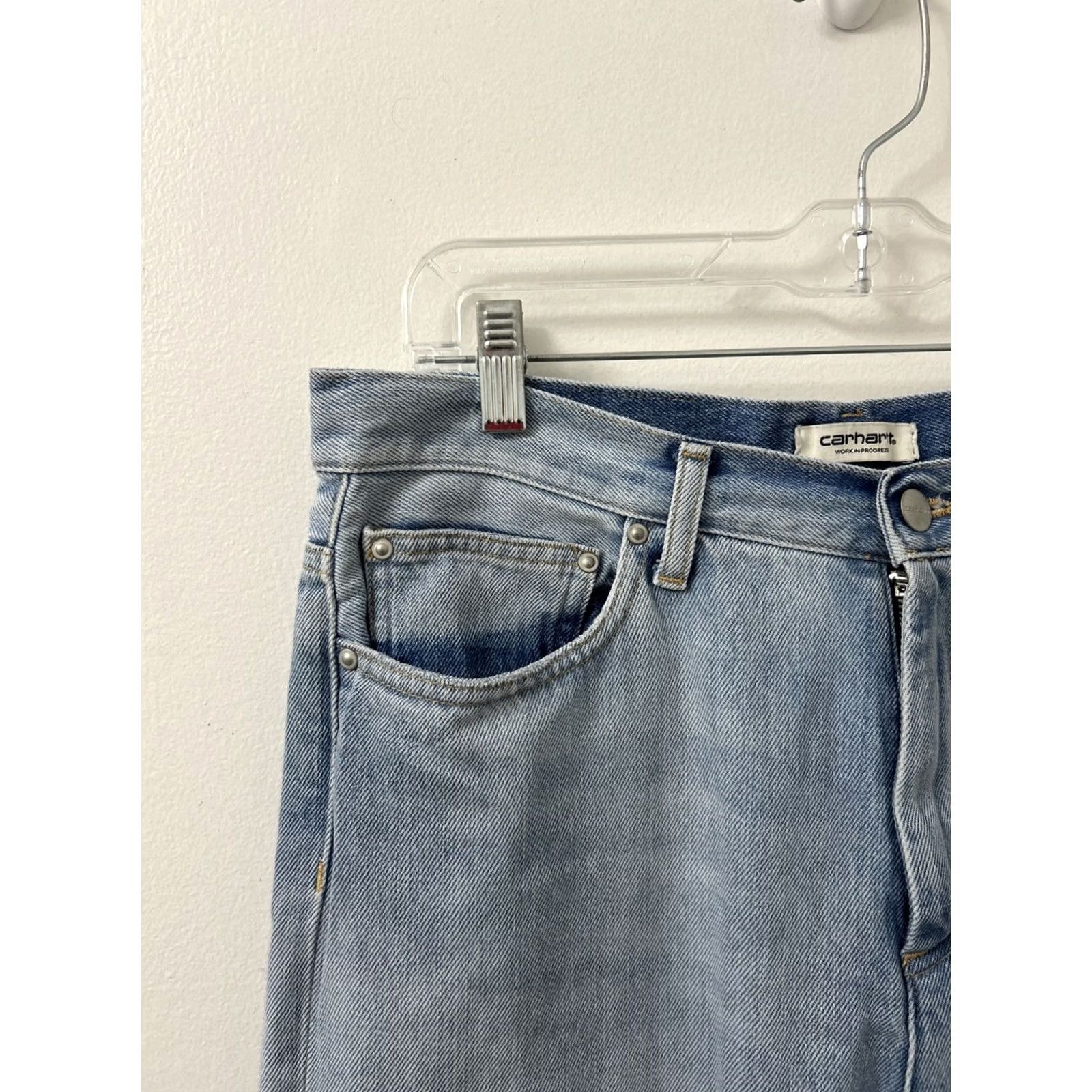 Carhartt VINTAGE Carhartt WIP Jeans Womens 31x28 Blue Page Carrot Ankle Slim Tapered YKK Pants Size 24" / US 00 / IT 34 - 4 Thumbnail