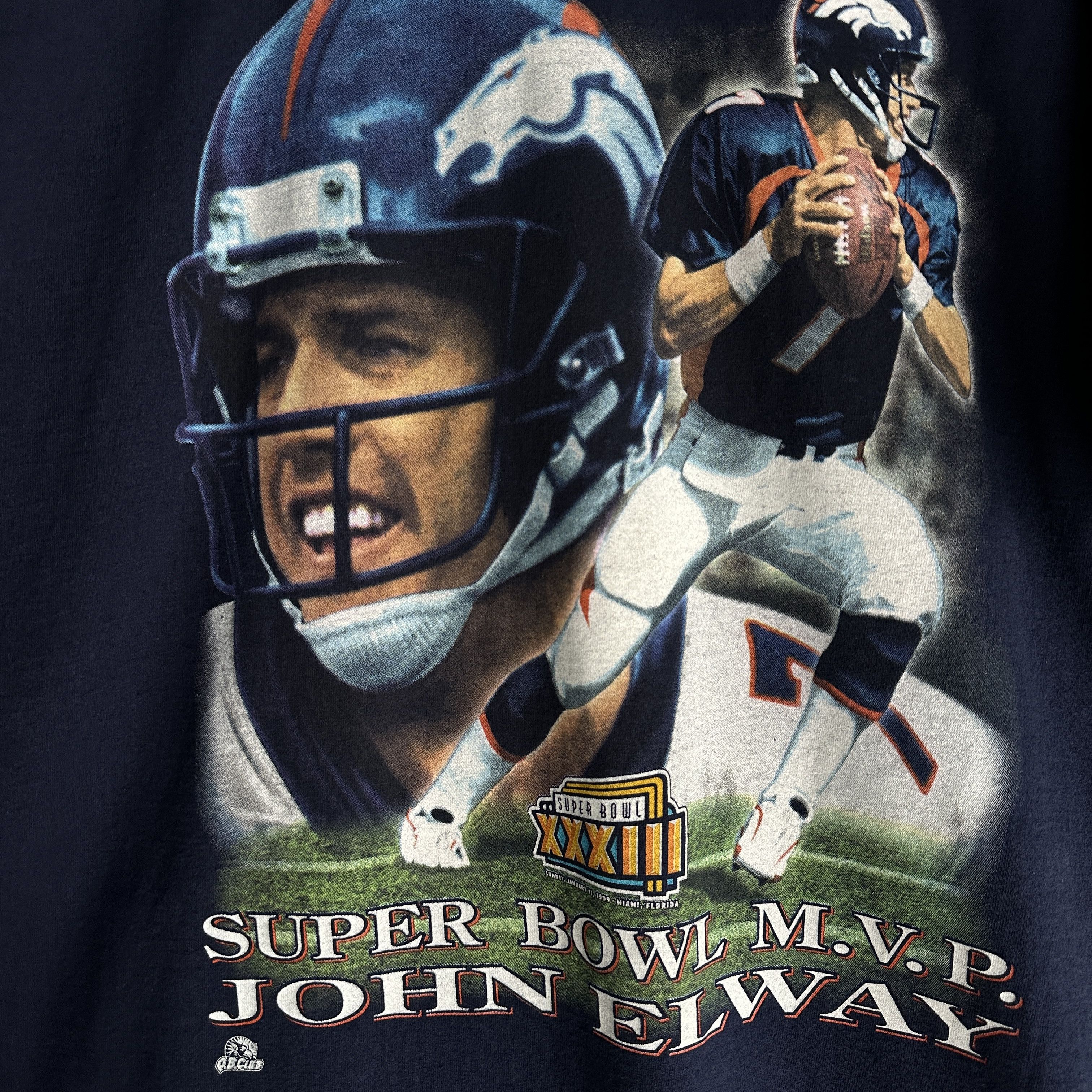 Pro Player Vtg John Elway T Shirt Super Bowl Pro Player Denver Broncos Size US L / EU 52-54 / 3 - 3 Thumbnail