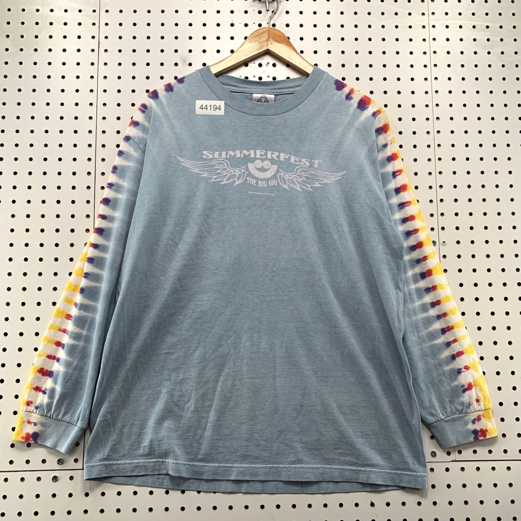 Vintage VINTAGE The Big Gig Shirt Mens L Blue Tie Dye Sleeves Summer Fest Hippie Music Shirt Size US L / EU 52-54 / 3 - 2 Thumbnail