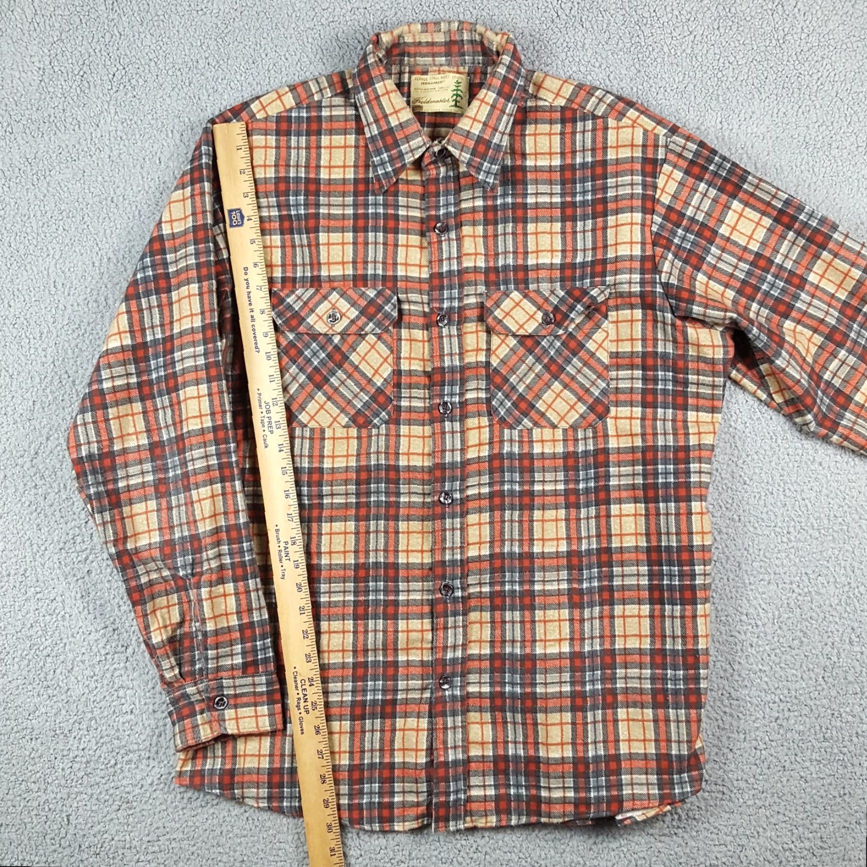 Sears VINTAGE Sears Field Master Flannel Plaid Button-Up Shirt Sz XL Long Sleeve Outdoor Lumberjack Grunge Mens Size US XL / EU 56 / 4 - 7 Thumbnail