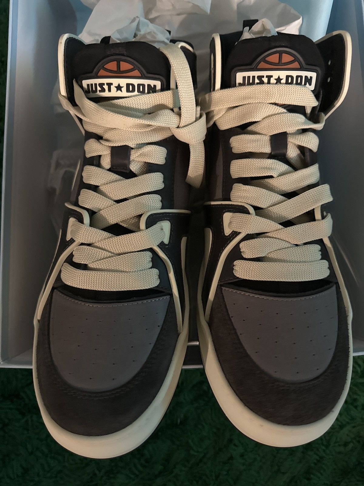 image of Just Don High Top Sneakers in Grey, Men's (Size 7)