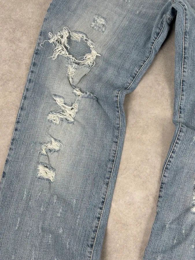 Dolce & Gabbana SS2006 Dolce & Gabbana Python Waist Distressed Denim Jeans Size US 33 - 11 Thumbnail