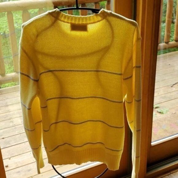 Vintage Winona Knits Sz. M Yellow w/ Accent Stripe Long Sleeve Sweat Size M / US 6-8 / IT 42-44 - 4 Thumbnail