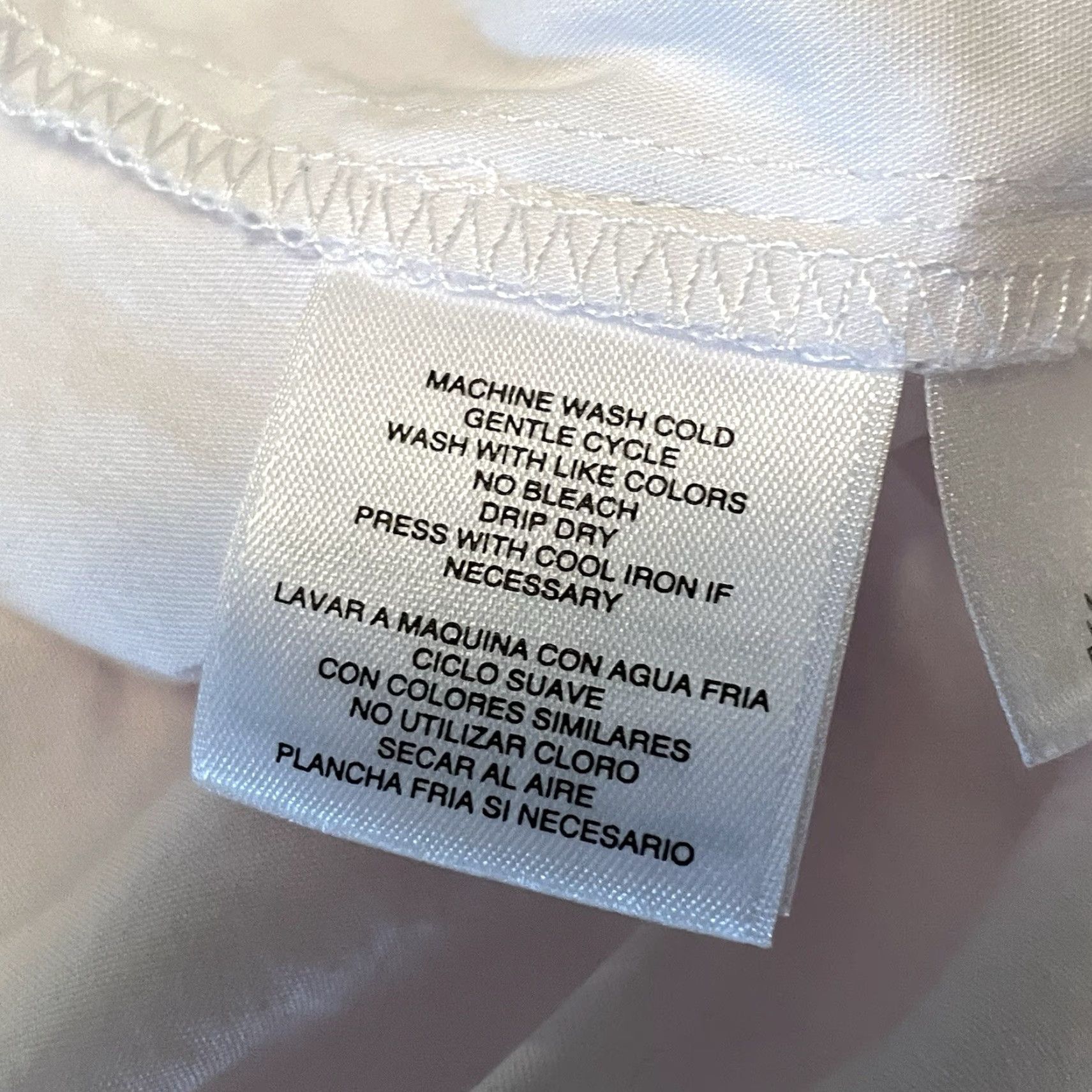 Anne Klein VINTAGE ANNE KLEIN Women's XL White Cotton Off Shoulder Top Buttons Breezy Cottagecore Size XL / US 12-14 / IT 48-50 - 6 Thumbnail