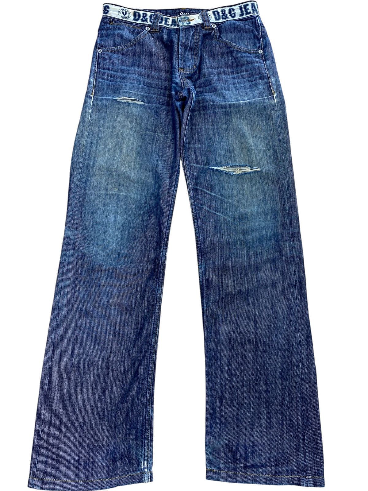 Dolce & Gabbana Vintage Dolce & Gabbana Whisker Ripped Denim Size US 30 / EU 46 - 1 Thumbnail