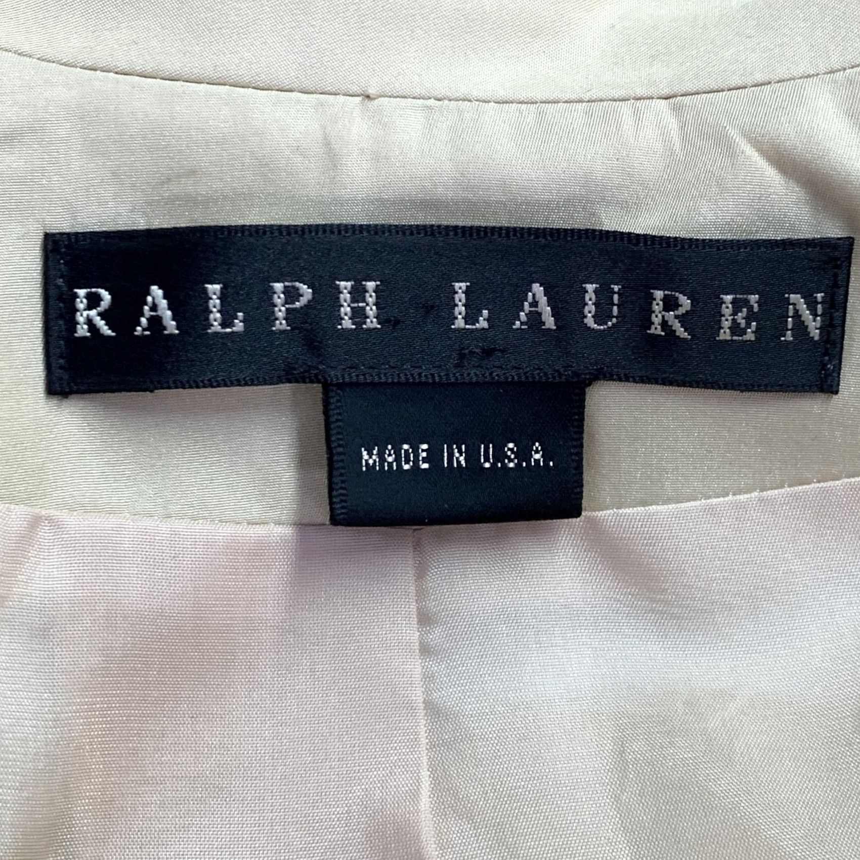 Ralph Lauren RALPH LAUREN Beige Acetate Silk Jacket Blazer Size 6 Womens Size M / US 6-8 / IT 42-44 - 7 Thumbnail