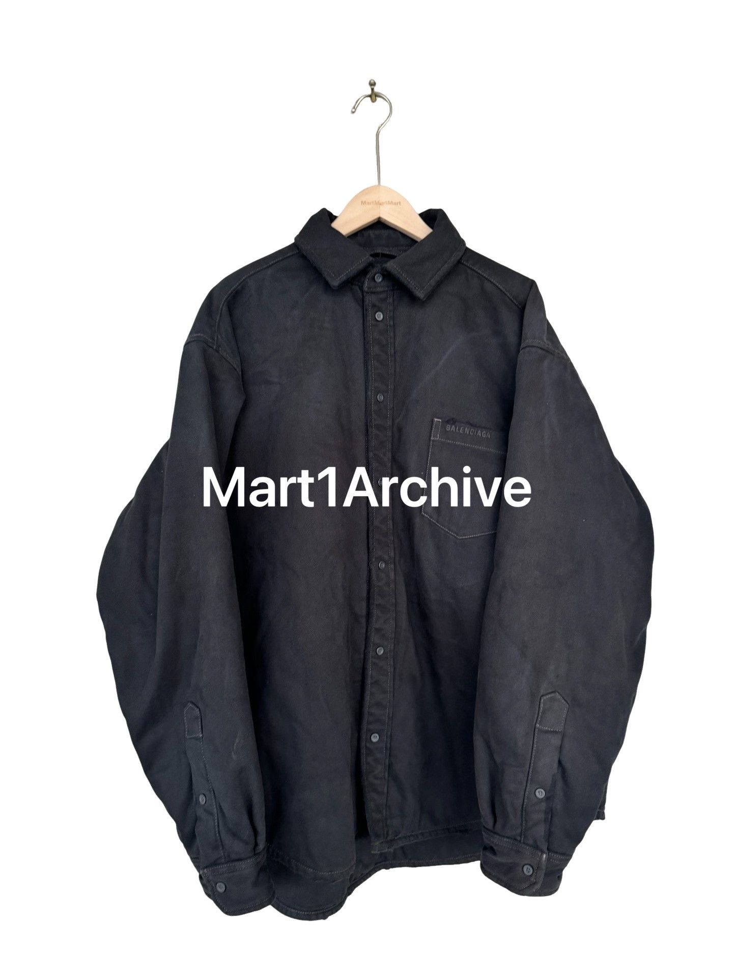 Balenciaga Balenciaga Black Denim Button Up Jacket XS Size US XS / EU 42 / 0 - 1 Thumbnail