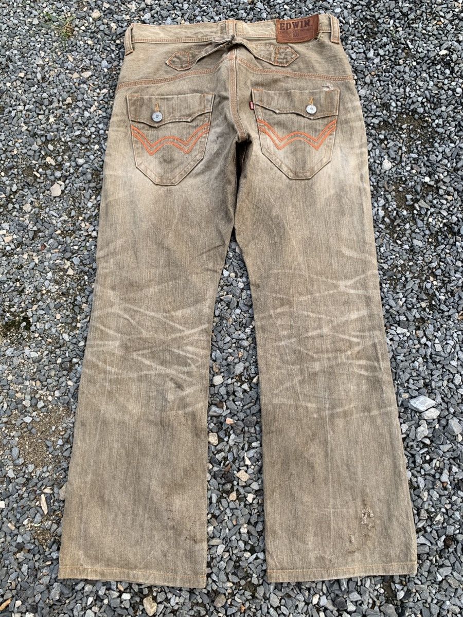 Edwin FLARE EDWIN XV BUCKLE BACK PUNK RUSTY JAPANESE DENIM Size US 33 - 2 Thumbnail