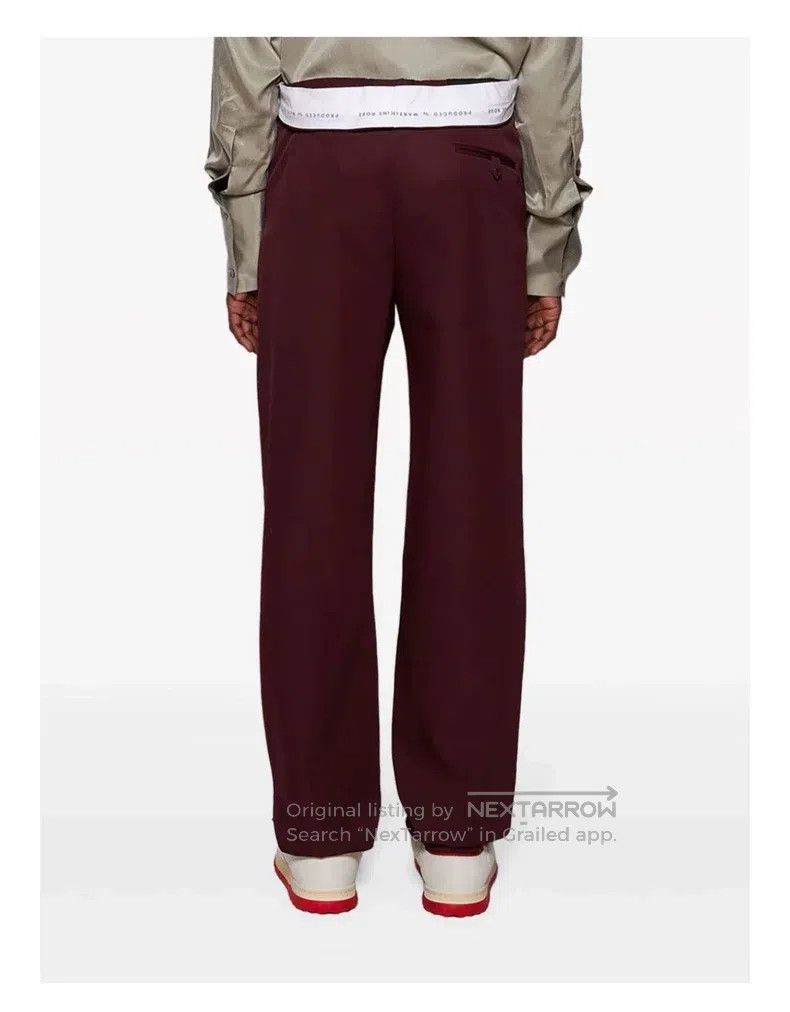 Martine Rose Martine Rose Wine-red flip-edged trousers, boots and trous Size US 34 / EU 50 - 6 Thumbnail