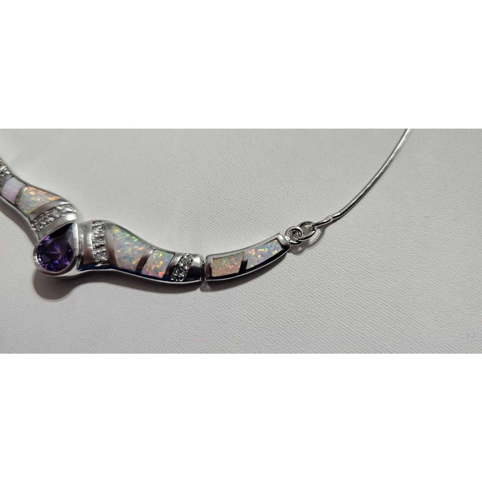 Other Silver Rat Tail Purple Stone Choker Multistone Size ONE SIZE - 5 Thumbnail