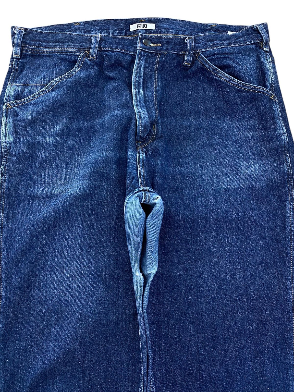 Uniqlo Uniqlo Blue Wash Denim Style Baggy Jeans Size US 38 / EU 54 - 2 Thumbnail