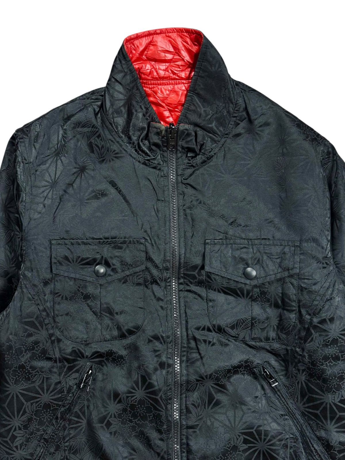 BUFFALO BOBS 2000s Takeo Kikuchi Jacquard Flower Reversible Jacket Size US M / EU 48-50 / 2 - 5 Thumbnail
