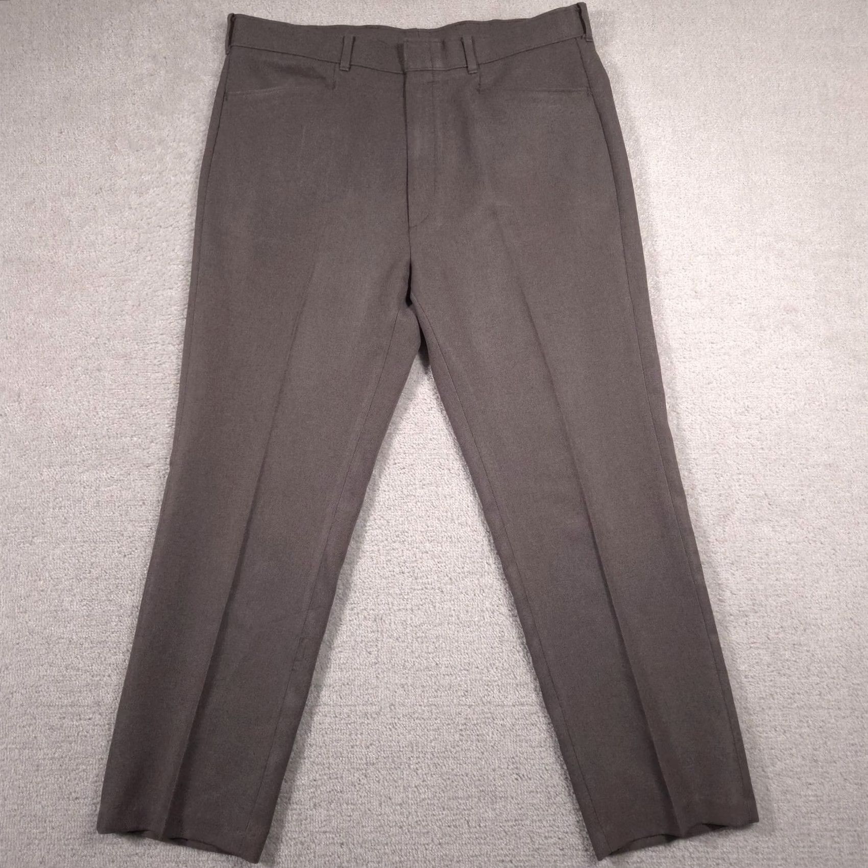 Levi's VINTAGE Levi's Action Slacks Pants Mens 36x29 Gray Dress Polyester Straight Leg Mens Size US 36 / EU 52 - 2 Thumbnail