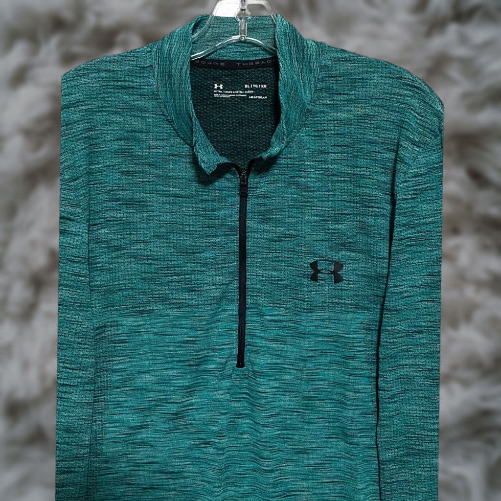 Under Armour Under Armour Fitted HeatGear Threadborne Pullover Mens XL Athleisure Activewear Size US XL / EU 56 / 4 - 1 Thumbnail