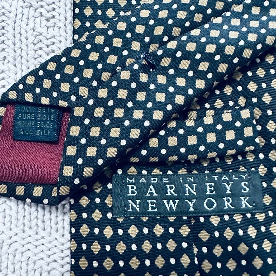 Barneys New York Barney's black with gold dot silk tie Size ONE SIZE - 3 Thumbnail