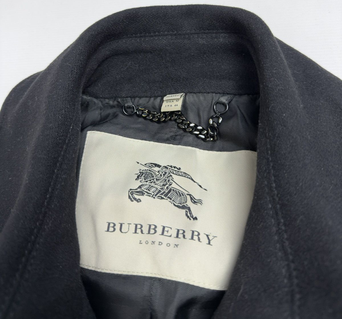 Burberry Burberry double breasted wool cashmere belted coat trench Size L / US 10 / IT 46 - 8 Thumbnail