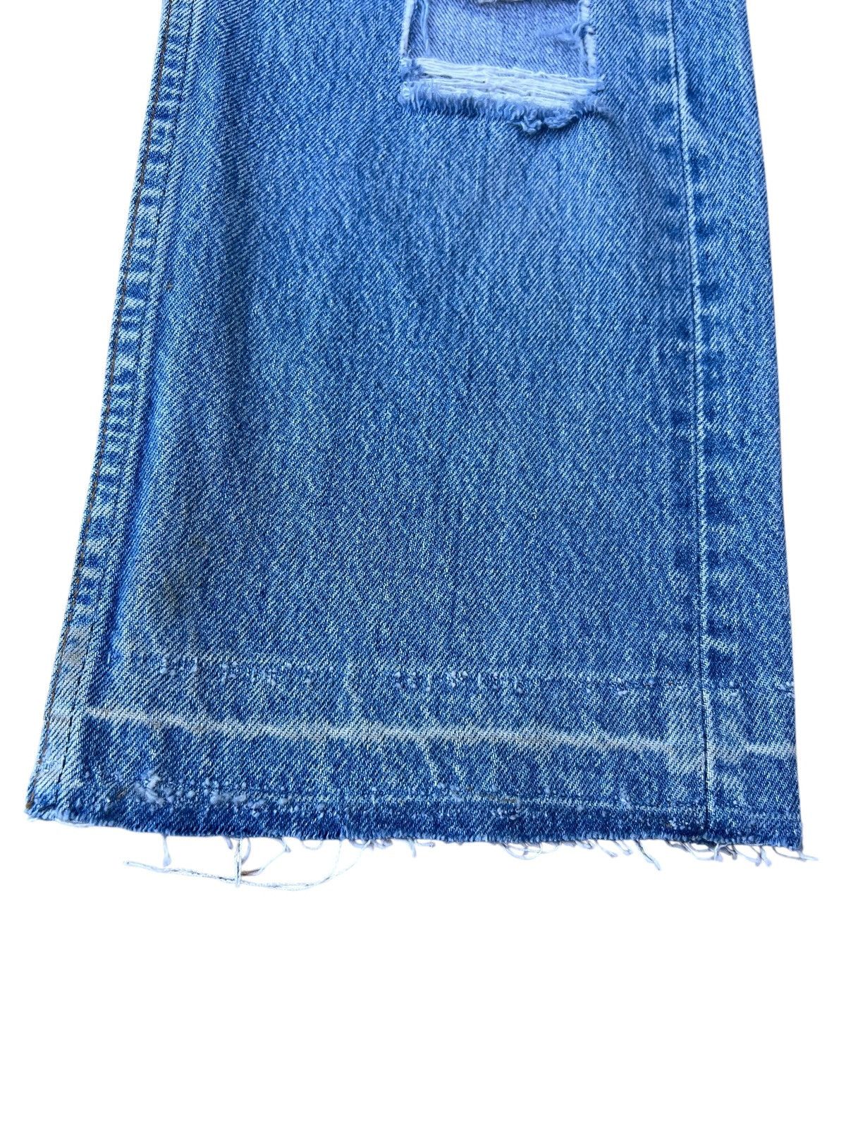Levi's Vintage 80s Levi’s 501 Usa Distress Rips Denim Cropped Jeans Size US 29 - 10 Thumbnail