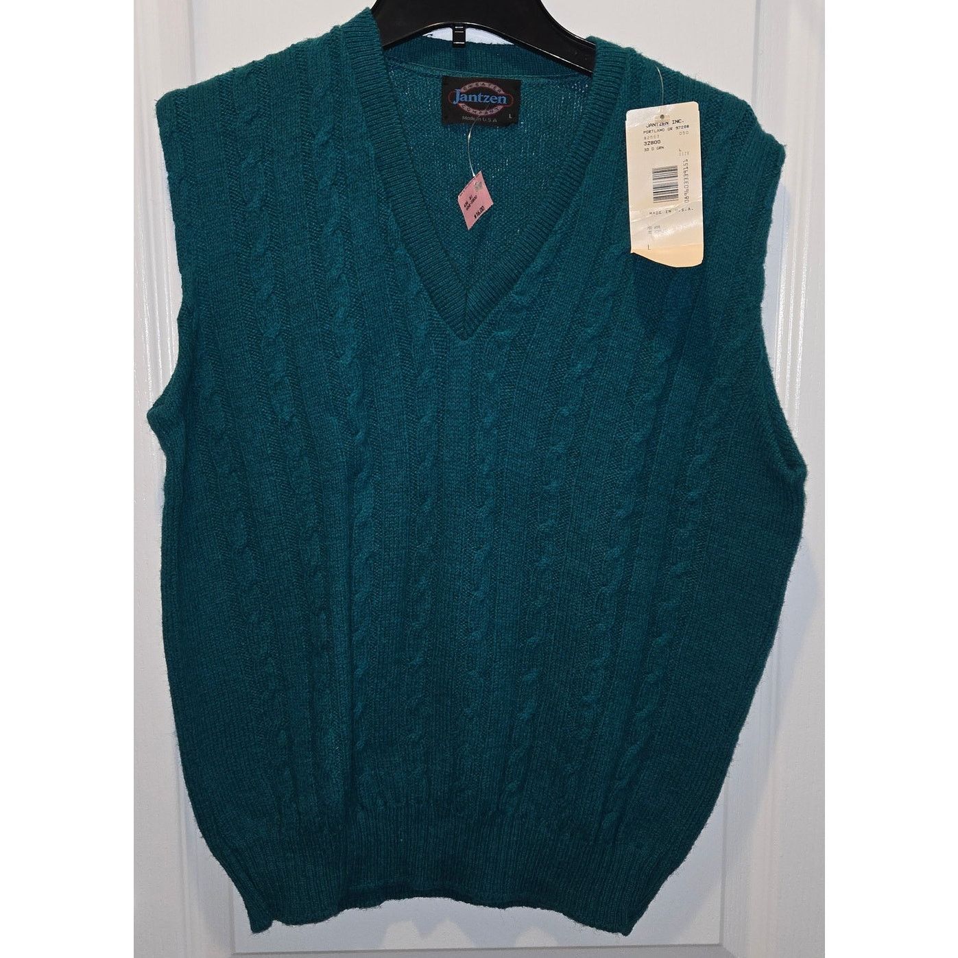 Jantzen Vintage Dead Stock Jantzen wool sweater vest Green sz L Size US L / EU 52-54 / 3 - 1 Thumbnail