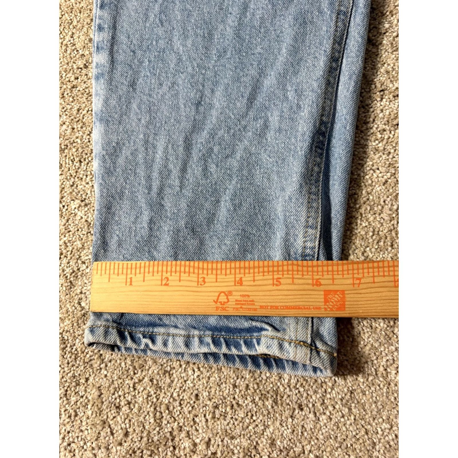 H&M H&M Jeans Womens 18 Blue Tapered Relaxed Fit High Rise Light Wash Denim Plus Size 40" / US 18 - 3 Thumbnail