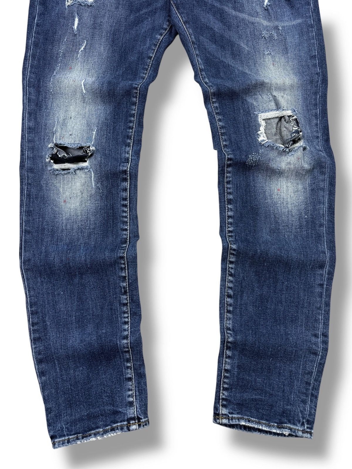 Dsquared2 Dsquared2 Painted Distressed Ripped Skinny Jeans Stratch 54 Size US 38 / EU 54 - 3 Thumbnail