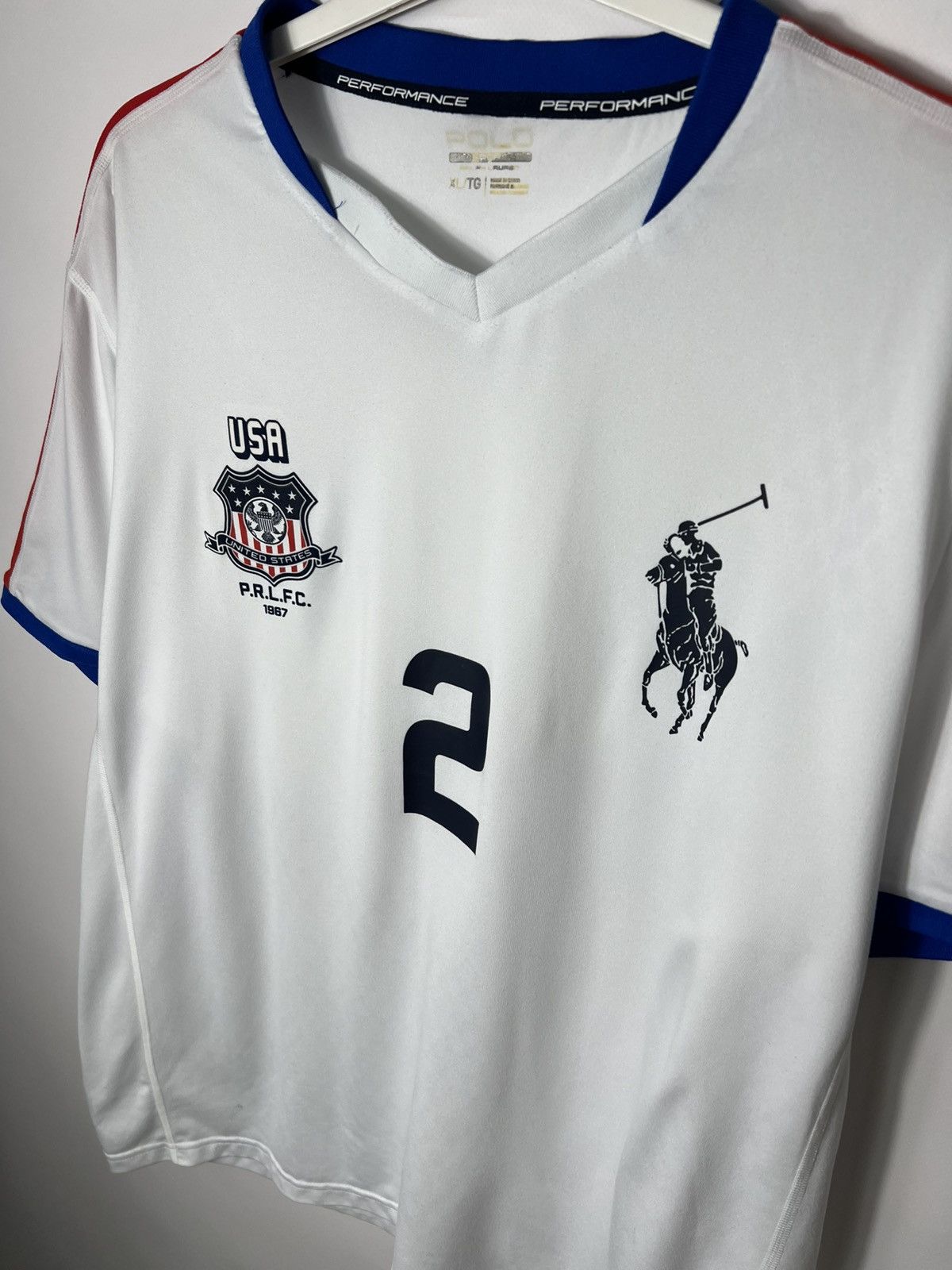 Polo Ralph Lauren Vintage Polo Ralph Lauren USA Football Club Soccer T-shirt Size US XL / EU 56 / 4 - 2 Thumbnail