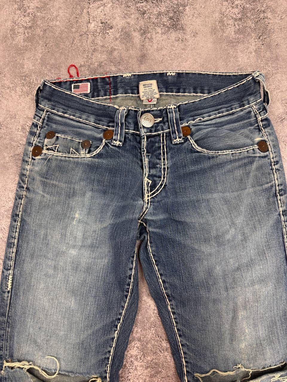 True Religion True Religion MenJeans Blue Distressed Straight Fit Vintage Size US 30 / EU 46 - 4 Thumbnail