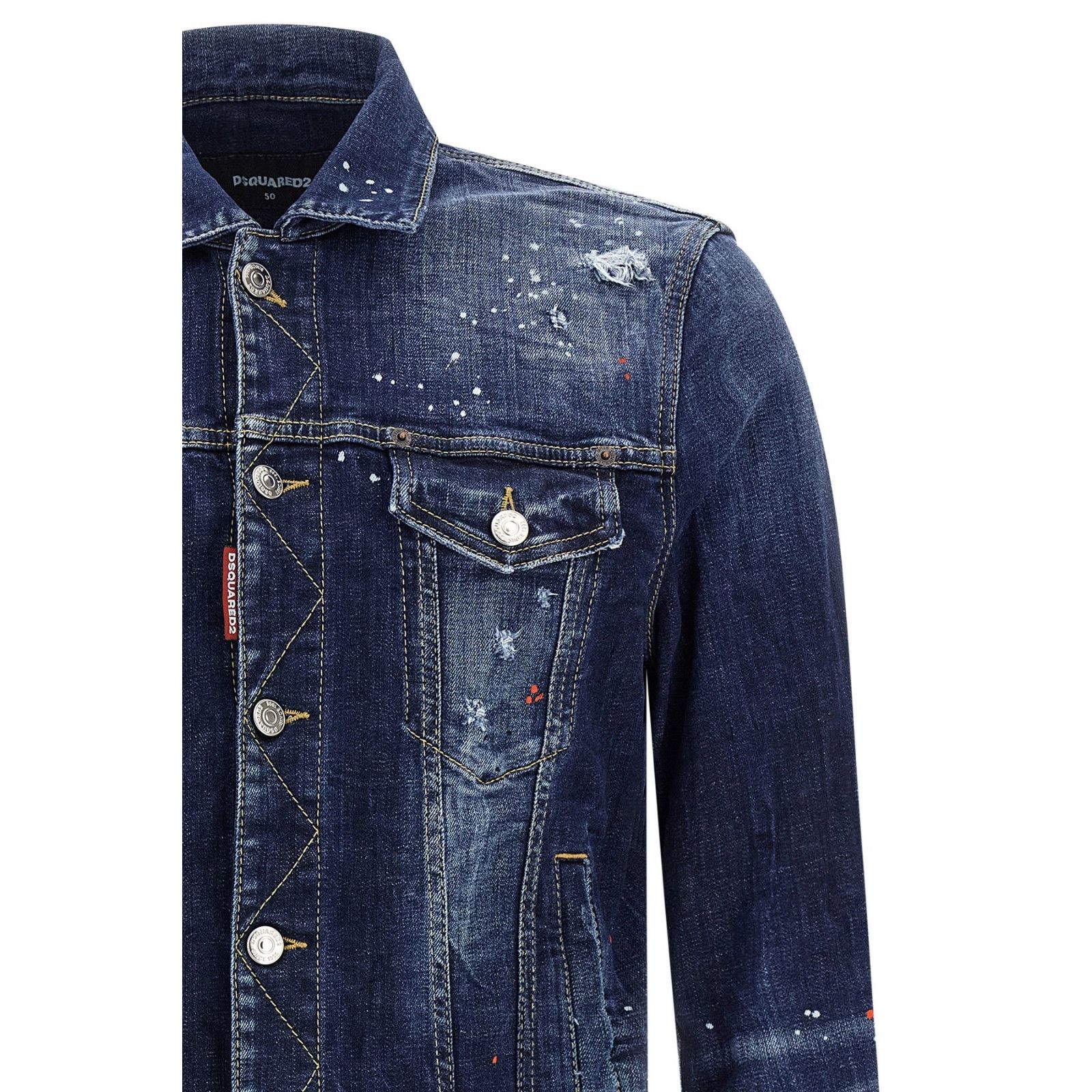Dsquared2 DSQUARED2 Dan Blue Denim Jacket New & Authentic (Men's size: Size US M / EU 48-50 / 2 - 3 Thumbnail